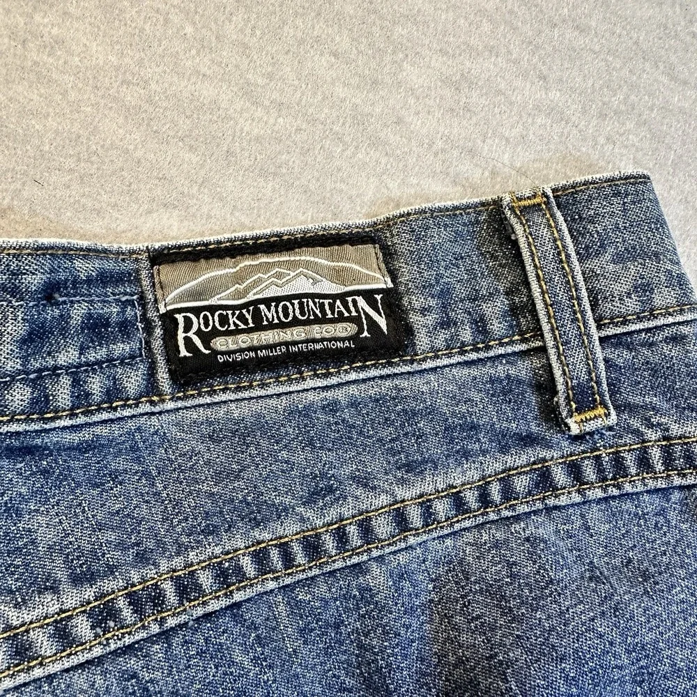 Rockies Vintage 90s Low Rise Straight Leg Jeans Light Wash Denim Rodeo Womens 7